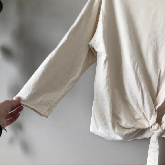 FP Free People Lax tie waist oversize sweatshirt terry - Picture 4 of 9